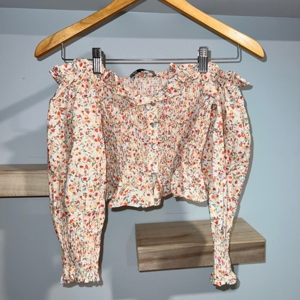 zara cropped off the shoulder top
